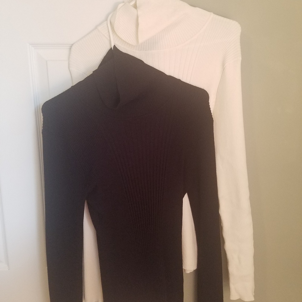 2 turtleneck sweaters